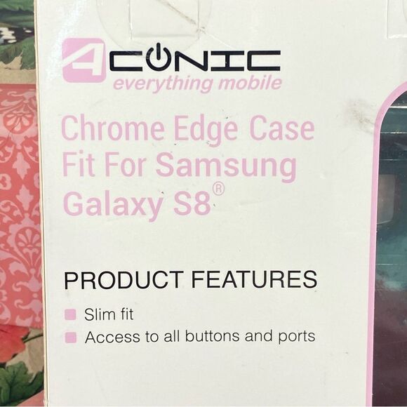 Conic NWT Black Chrome Edge Case for Galaxy S8 Slim Fit Easy Access to Ports - Picture 5 of 6
